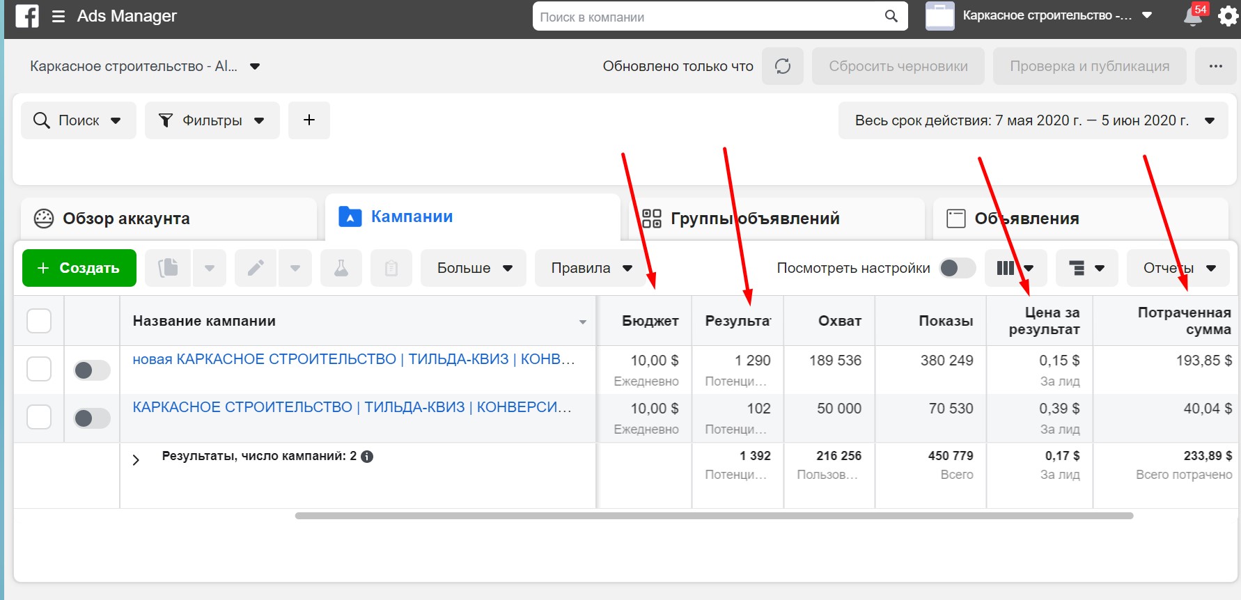 настройка рекламы в инстаграм и феесбук