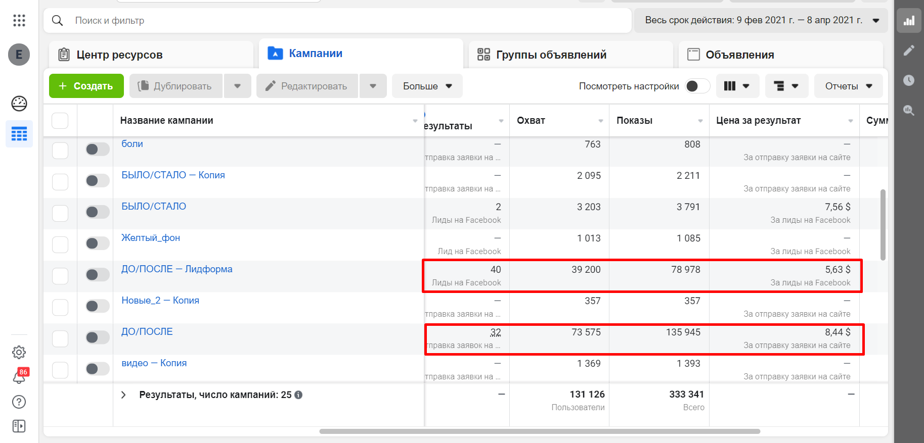 настройка таргетированной рекламы в феесбук и инстаграм